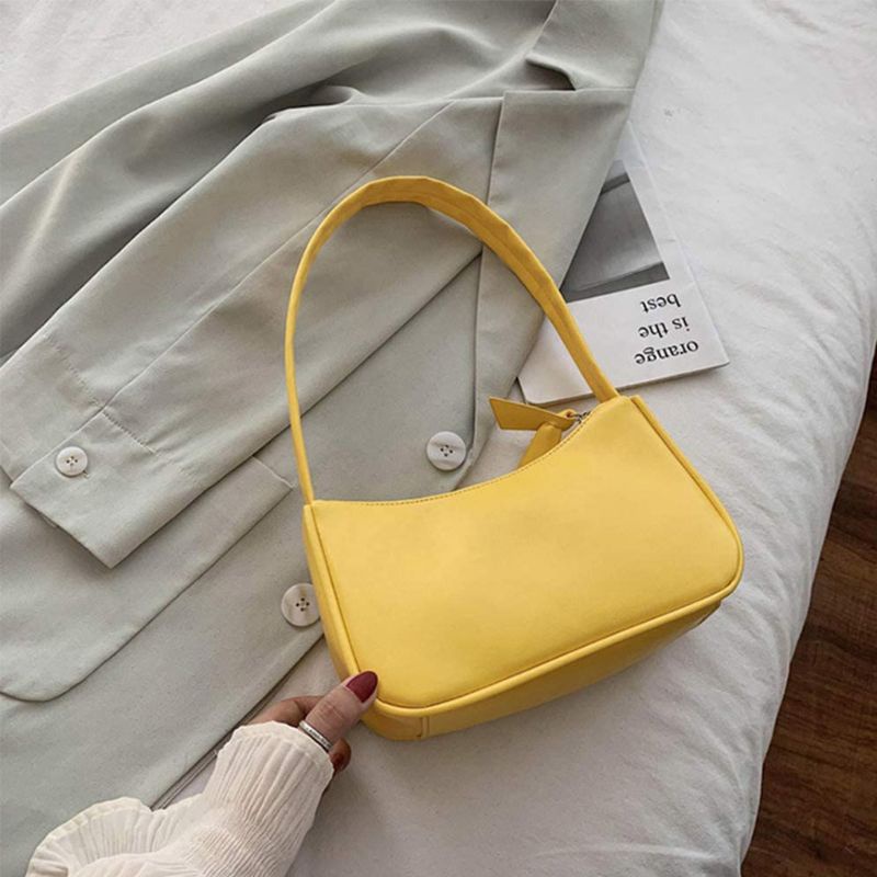 Túi Xách Da PU Kẹp Nách Phong Cách Retro Cho Nữ