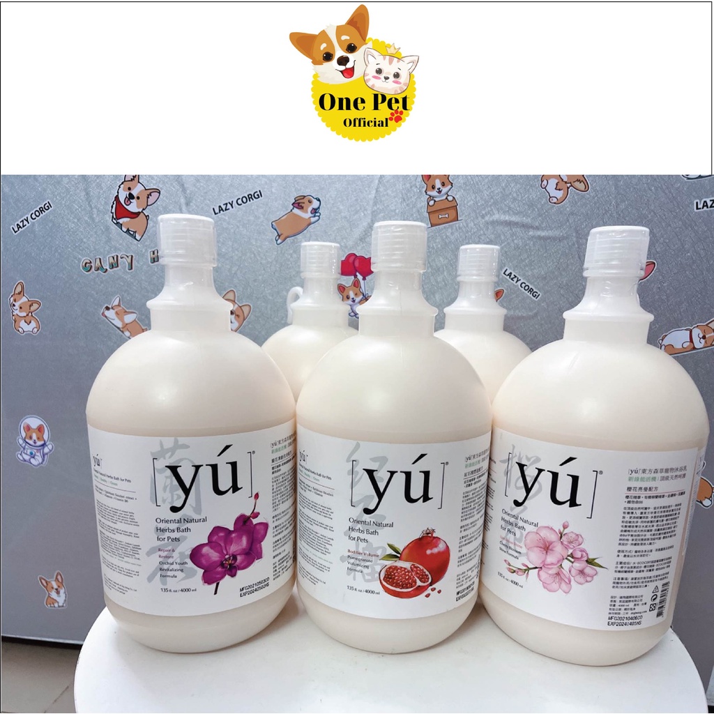 Sữa tắm Yu' cho Chó Mèo chính hãng, giúp mượt lông trị ve và phục hồi da hư tôn - One Pet Shop