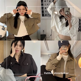 Tklihn áo sơ mi croptop ulzzang style jennie blackpink 2021 kèm ảnh thật cuối