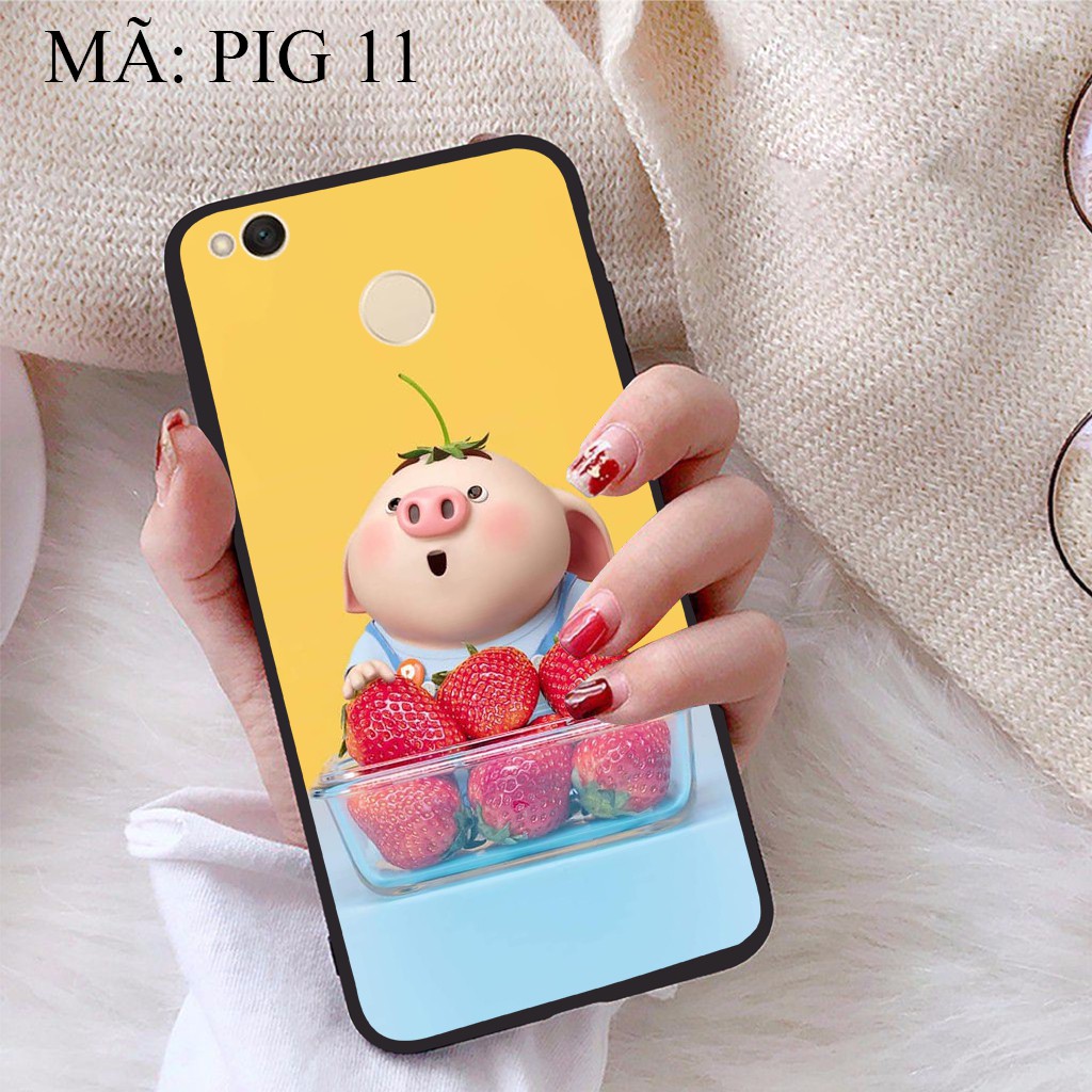 Ốp lưng Xiaomi Redmi 4x viền dẻo TPU BST Pig Cute