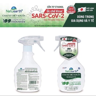 Chai xịt diệt khuẩn Natuearth plus 410ml