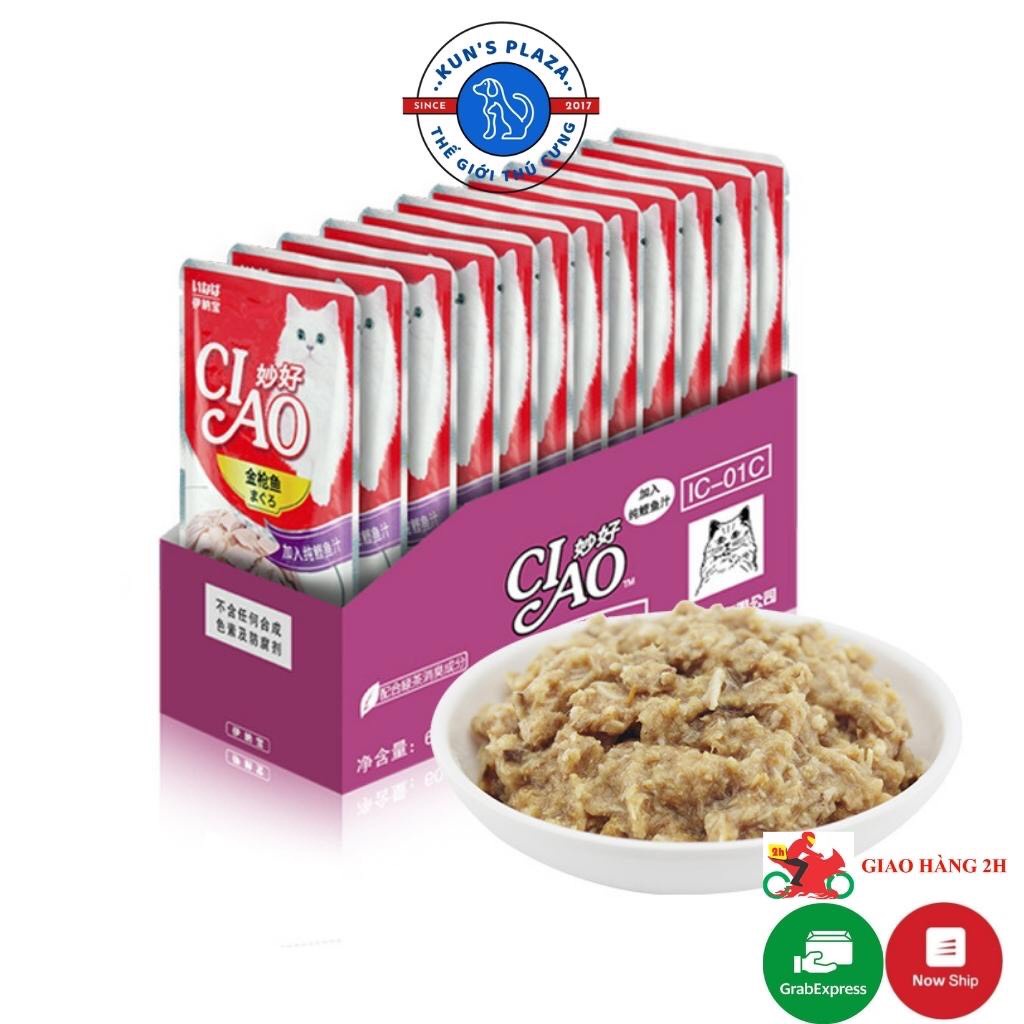 Pate cho mèo Pate Ciao cao cấp cho mèo 60gr tăng cường miễn dịch, kích thích tiêu hóa - Đảo Chó Mèo Official