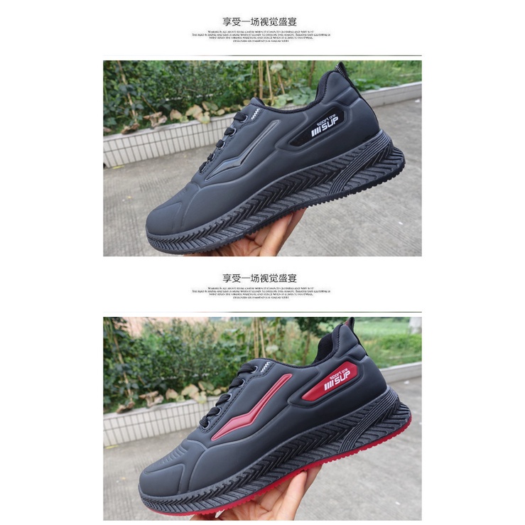 Giày thể thao nam bằng da chống nước thời trang xuân thu 2021