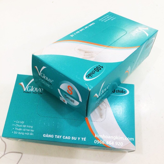 ✅ Găng Tay Y Tế (Có Bột)- Khải Hoàn VGlove (Hộp 50 đôi) -VT0185 | BigBuy360 - bigbuy360.vn