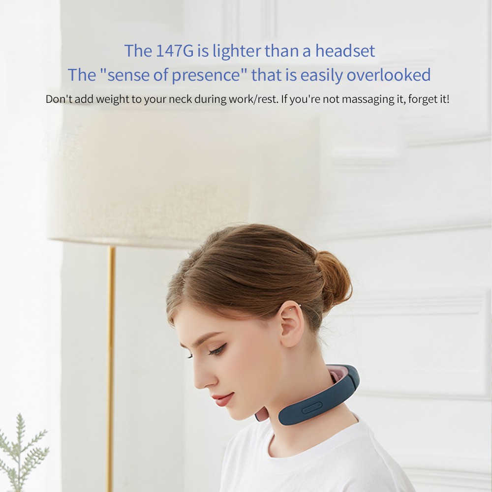 Multifunctional Three-Head Cervical Spine Instrument USB Neck Massager Electric Pulse Cervical Spine Physiotherapy Massager Vibration Kneading Neck Protector