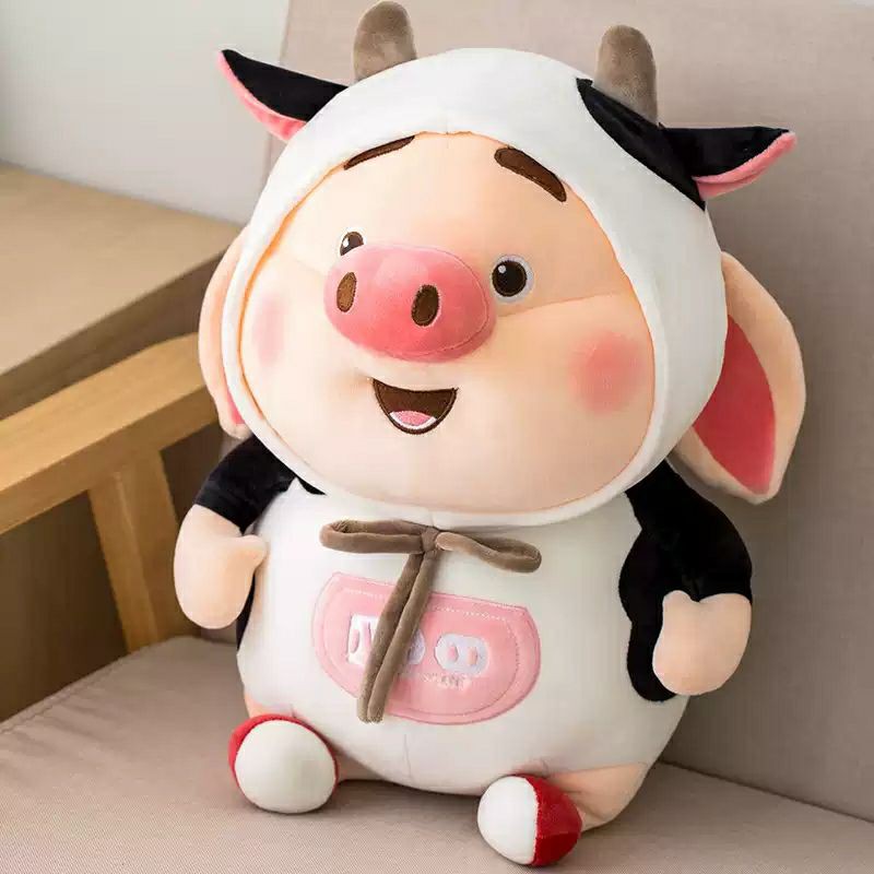 Heo Bông - Lợn Bông Cosplay Tiktok Bò Sữa kích thước thực 64cm - 1260gr