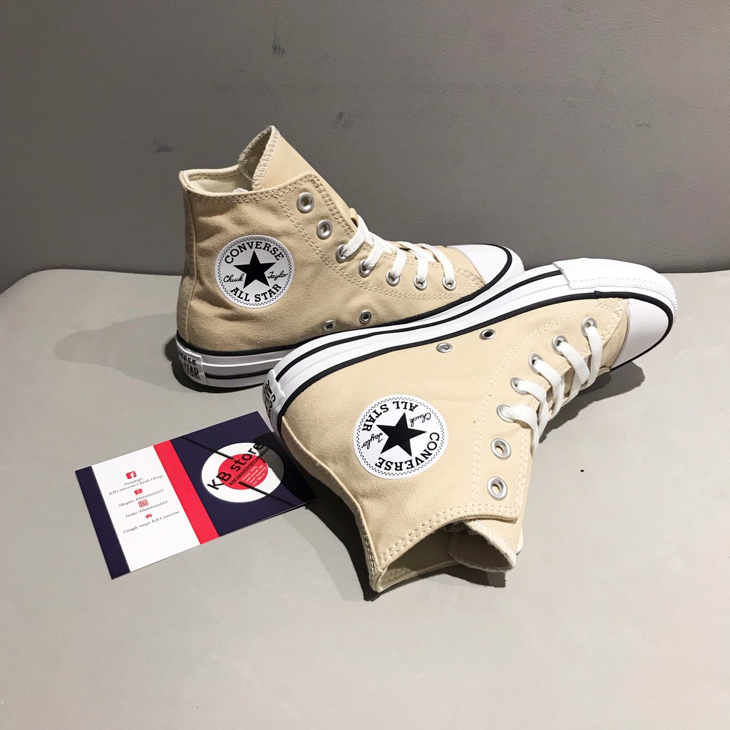 Giày Converse vàng kem cổ cao