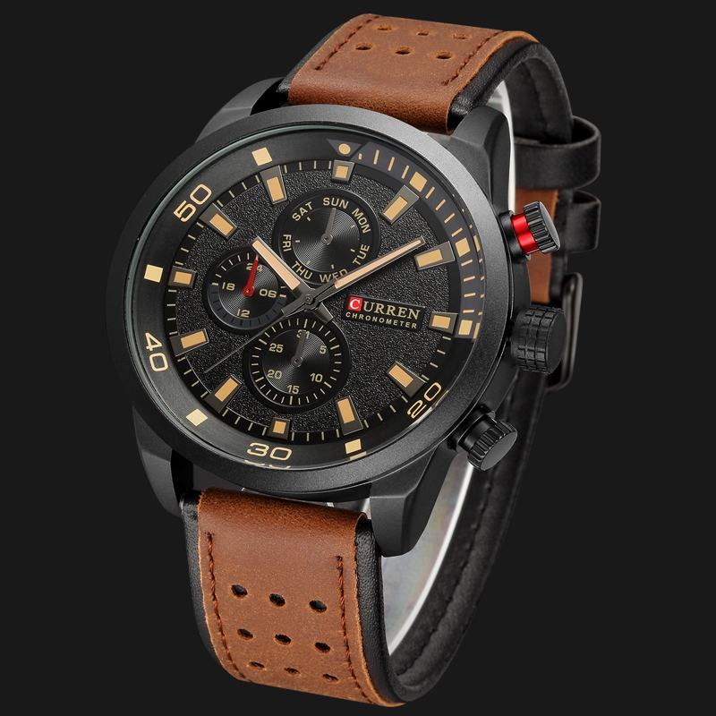 CURREN Men Watch Waterproof Quartz Watches Mens Military Leather Sports Watches Man Clock Casual Business Wristwatch