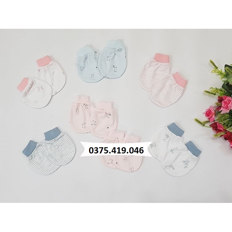 Bao tay sơ sinh MioMio Cotton (2 đôi bao tay Mio/gói)