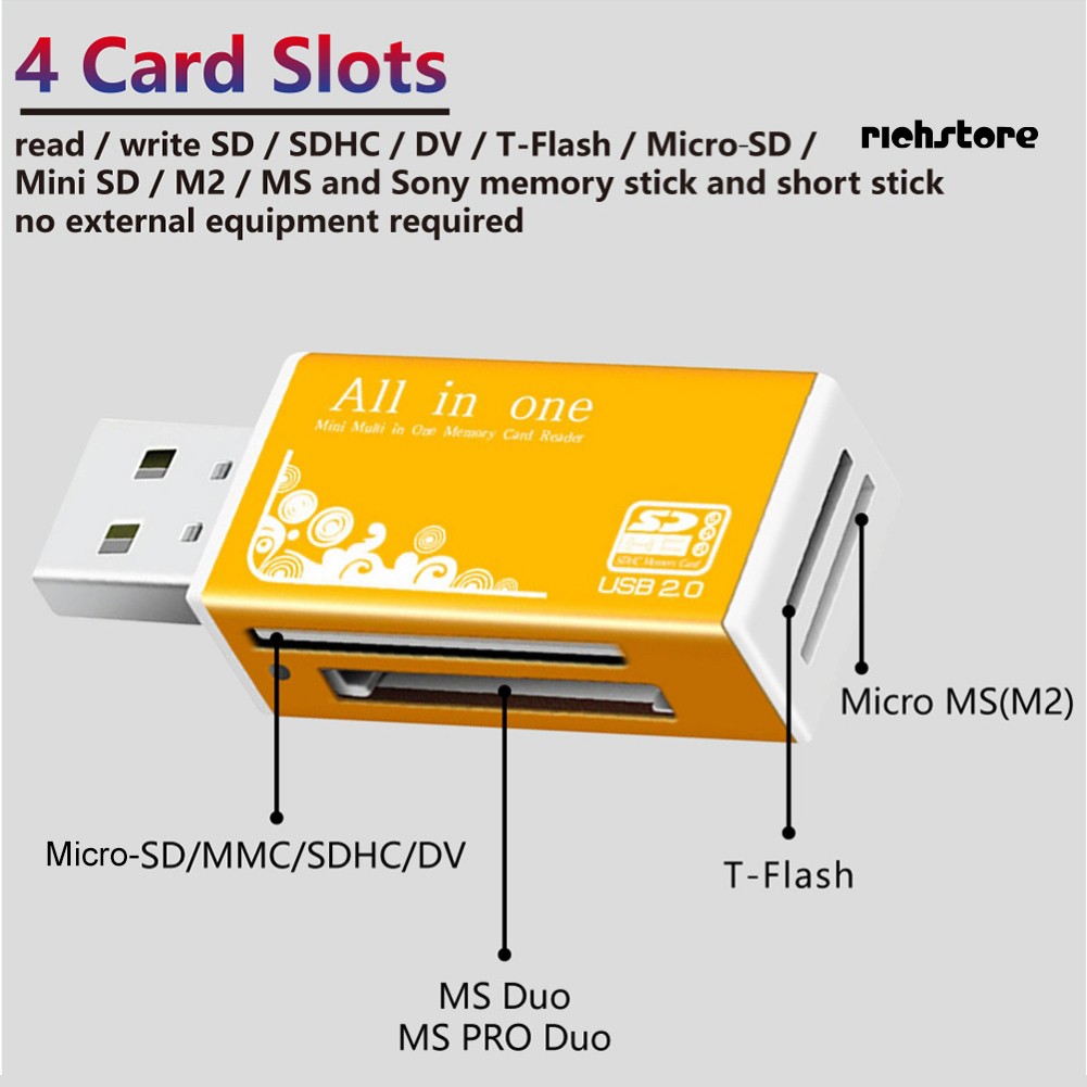 Đầu Đọc Thẻ Nhớ Usb 2.0 Đa Năng