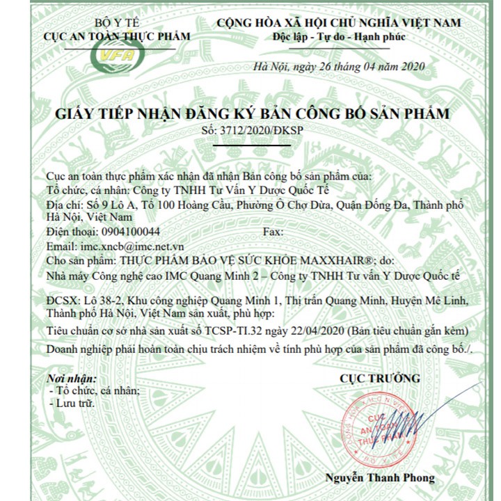 COMBO 6 MAXXHAIR Tích điểm tặng 1 hộp và Tặng kèm ngay 1 chai Vioga Hair | Thế Giới Skin Care