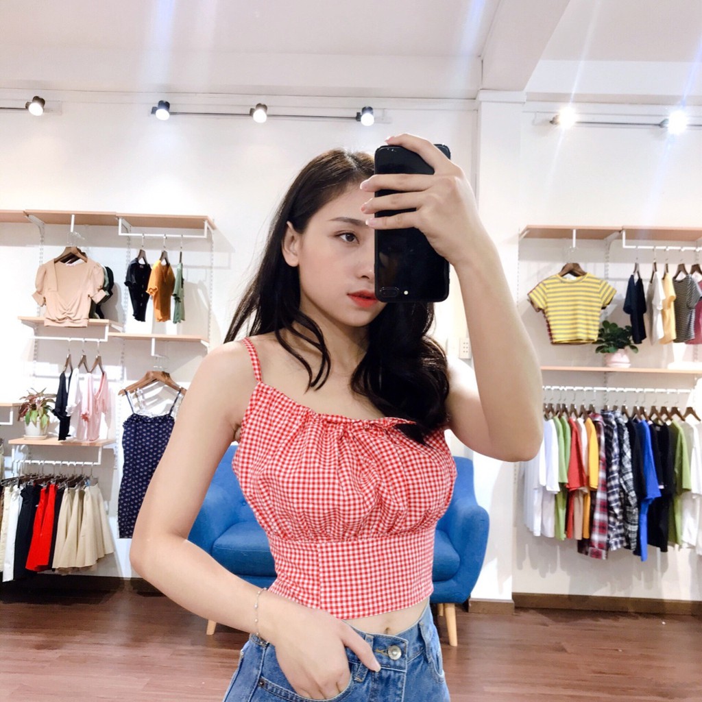 Áo Hai Dây Rút Nơ Ngực