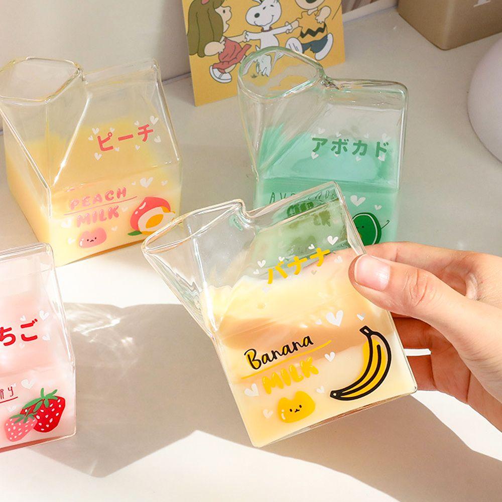 1 Bình Thủy Tinh Chịu Nhiệt Dung Tích 380ml In Họa Tiết Dễ Thương Tiện Dụng Cho Nhà Bếp