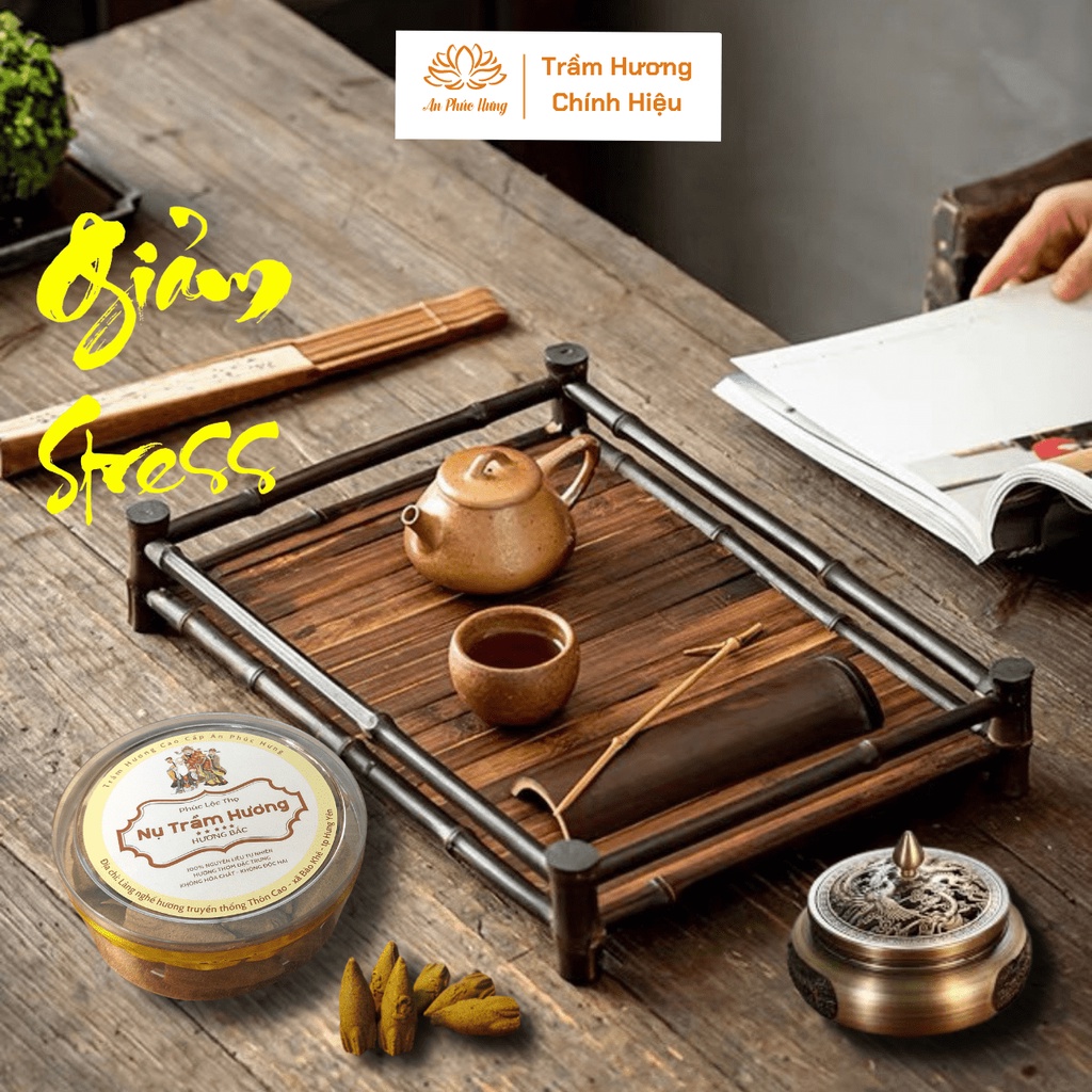 Trầm hương - Nụ trầm hương cao cấp khói ngược 100% không hóa chất hình nụ sen PHÚC LỘC THỌ Hương Bắc