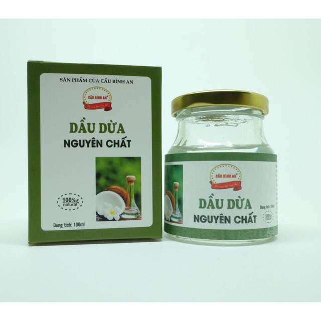 Dầu dừa nguyên chất Thương hiệu Cầu Bình An.