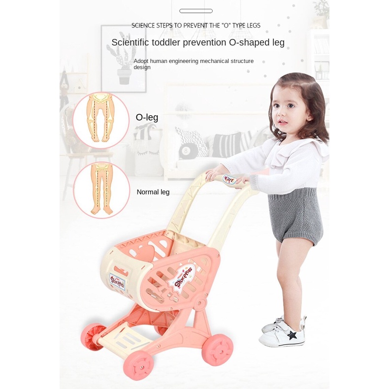 Đồ Chơi Xe Đẩy Mua Sắm Mini 40cm x 17cm x 25cm Vui Nhộn Cho Bé