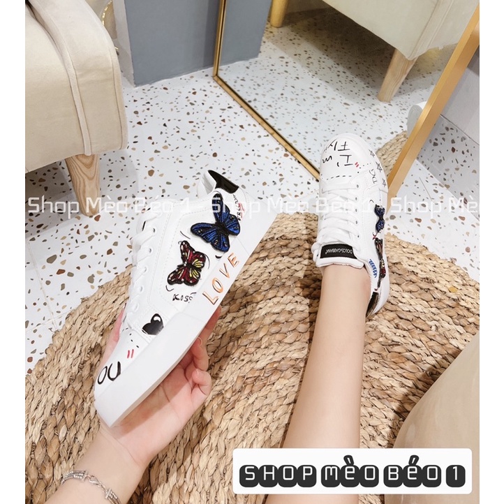 Giày thể thao DG dolce trắng hoạ tiết fullbox