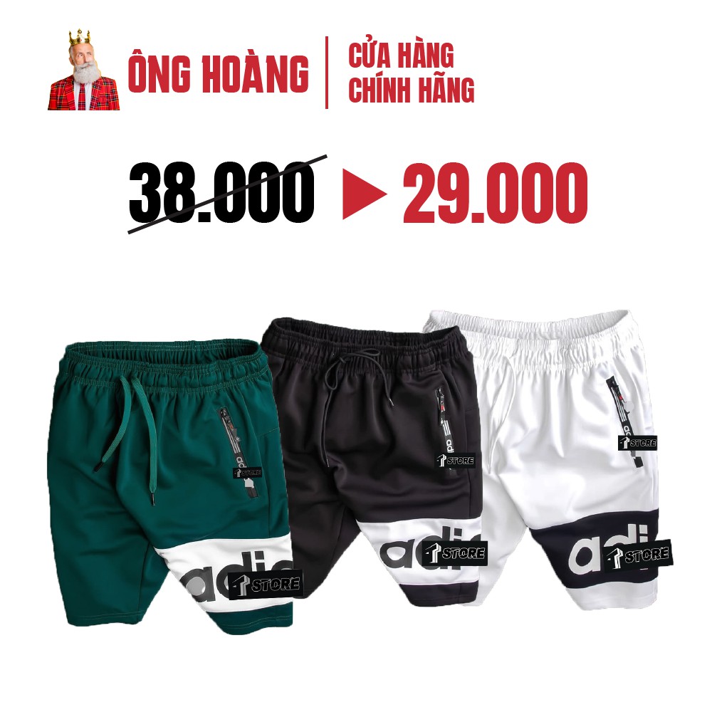 Quần short thể thao nam, tập gym, đá banh, thun thể thao dày dặn, co giãn tốt, thun lạnh biglogo viền