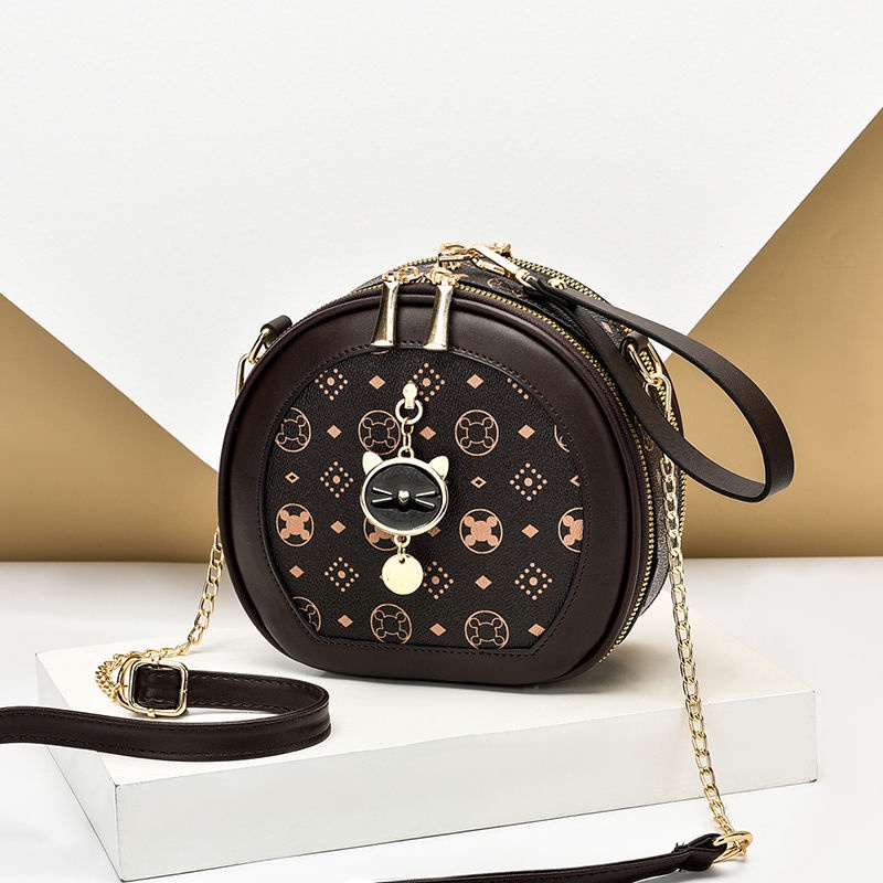 Túi Đeo Vai Hình Tròn Nhỏ In Họa Tiết Thời Trang 2022 Cho Nữ