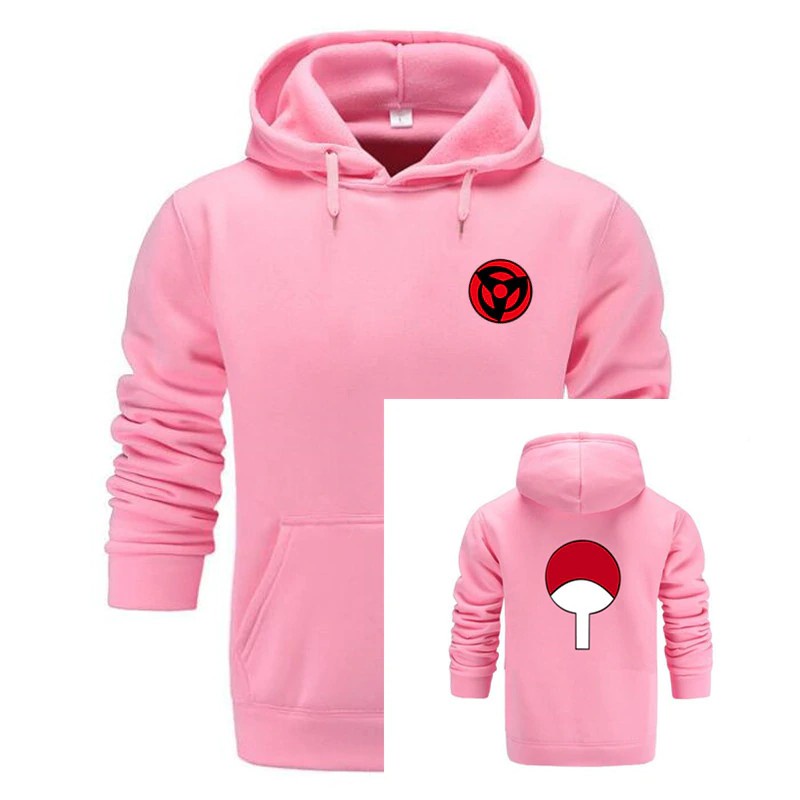 Áo Khoác Hoodie Chui Đầu Dáng Rộng Tay Dài In Hình Naruto Ninja Màu Hồng Thời Trang Hàn Quốc Cho Cặp Đôi 928