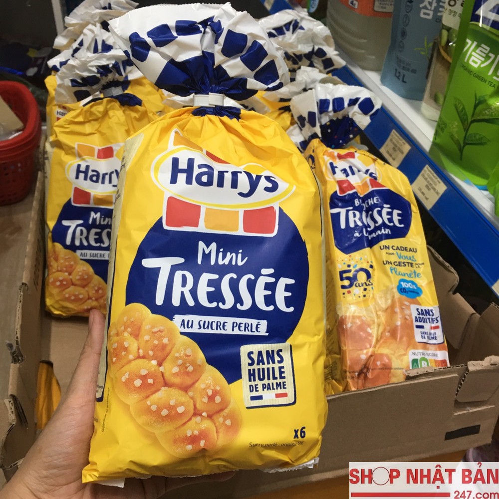 [Date mới hàng tuần] Bánh mì Hoa cúc Harrys Brioche Tressée 500gr - Nhập khẩu Pháp