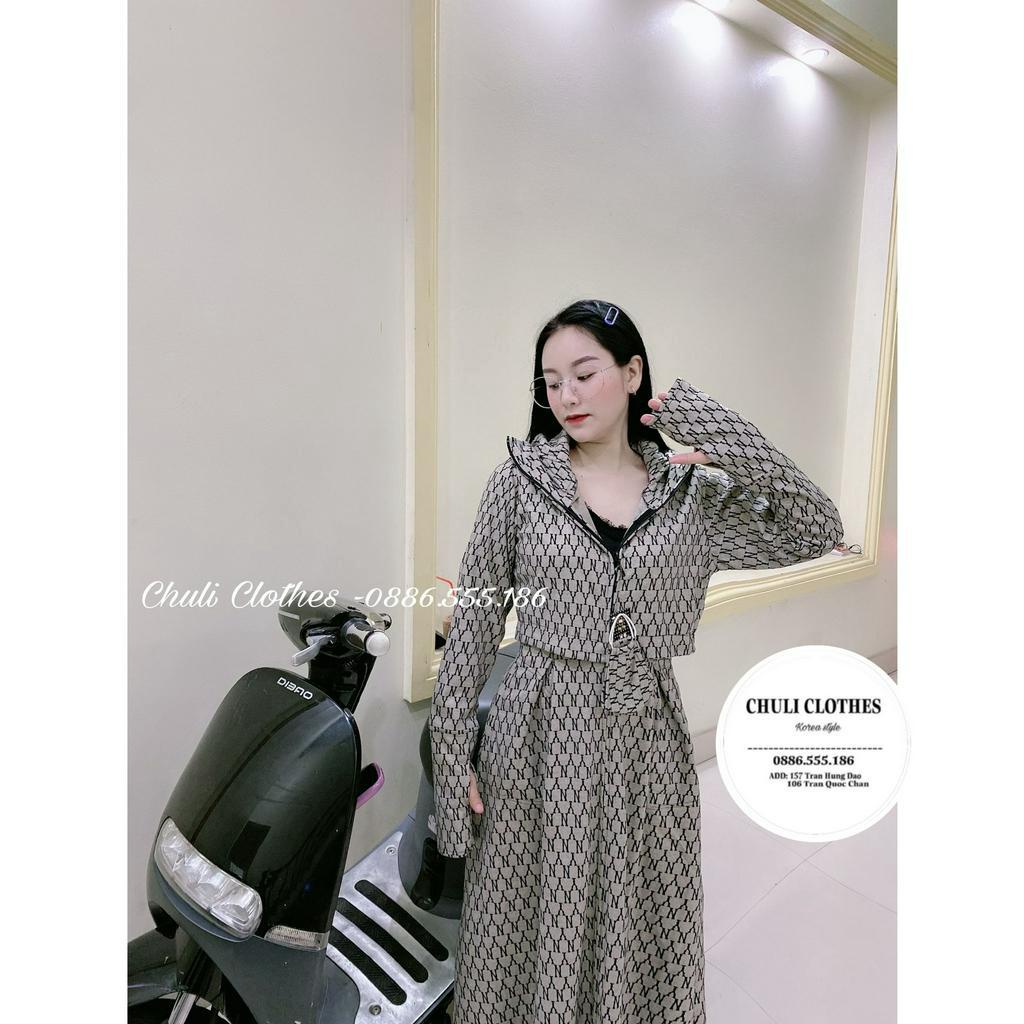 Size L - Áo chống nắng nữ toàn thân dáng Croptop dày 2 lớp dáng xòe không xẻ sau che kín , áo chống nắng mỹ nhi . Chuli