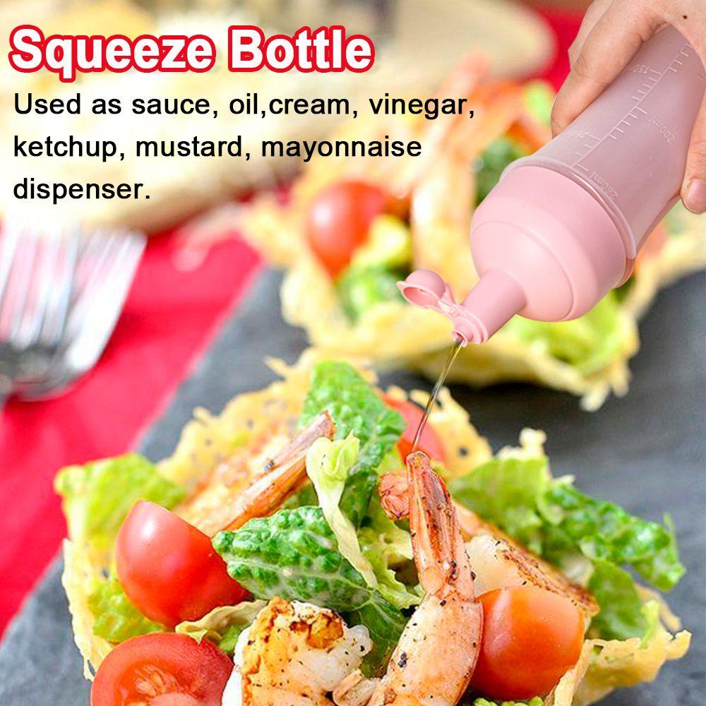 Bình Nhựa Đựng Nước Sốt 350ML Dạng Bóp Chống Bụi Cho Nhà Bếp