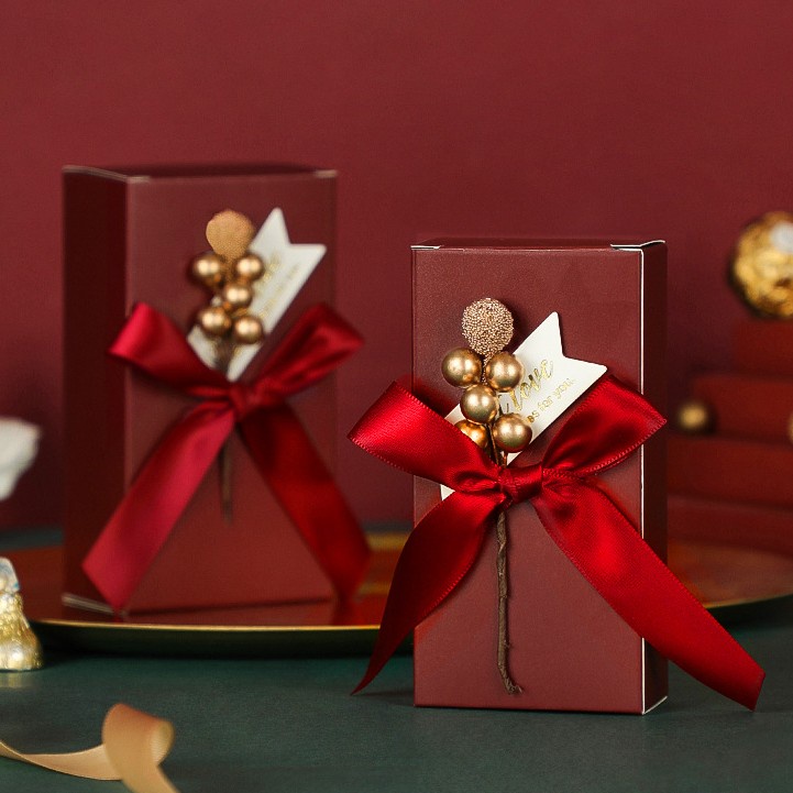 Hộp quà tặng Noel/ Giáng sinh - hộp đựng bánh kẹo cưới nhiều mẫu- Khách tự gấp hộp