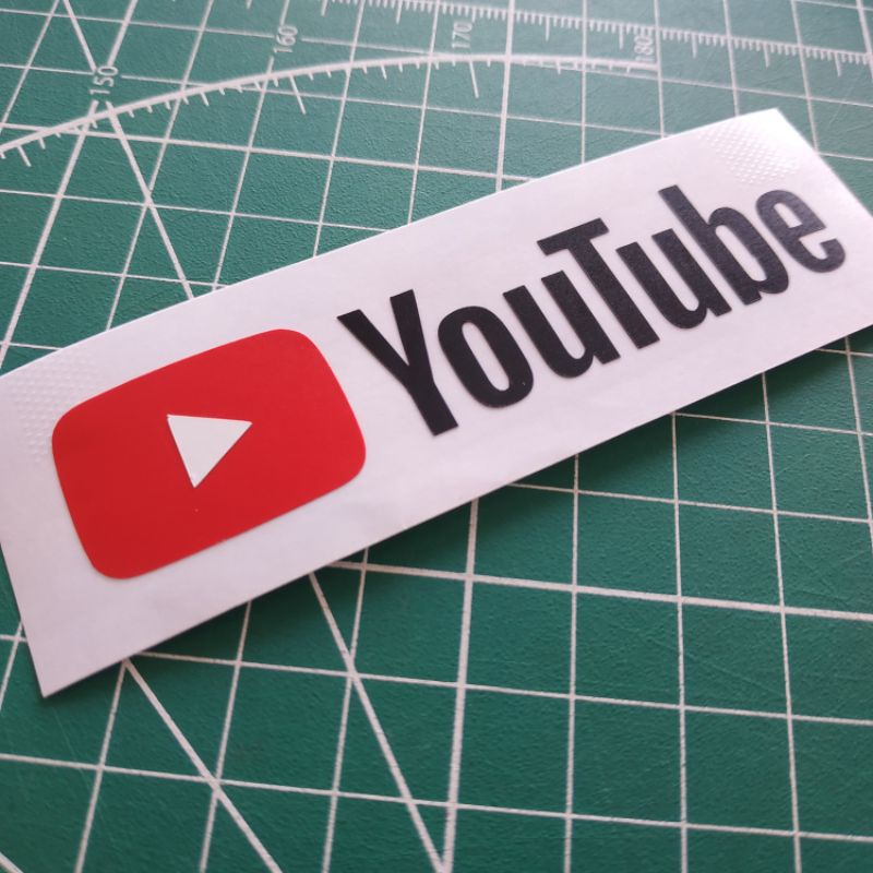 Cắt dán vinyl logo youtube