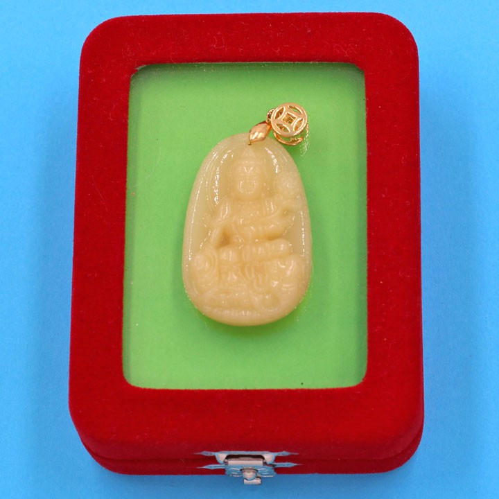 Mặt Phật Bồ tát Phổ hiền vàng 3.6 cm MNTVB2 - Bổ trợ cho người tuổi Thìn, Tỵ