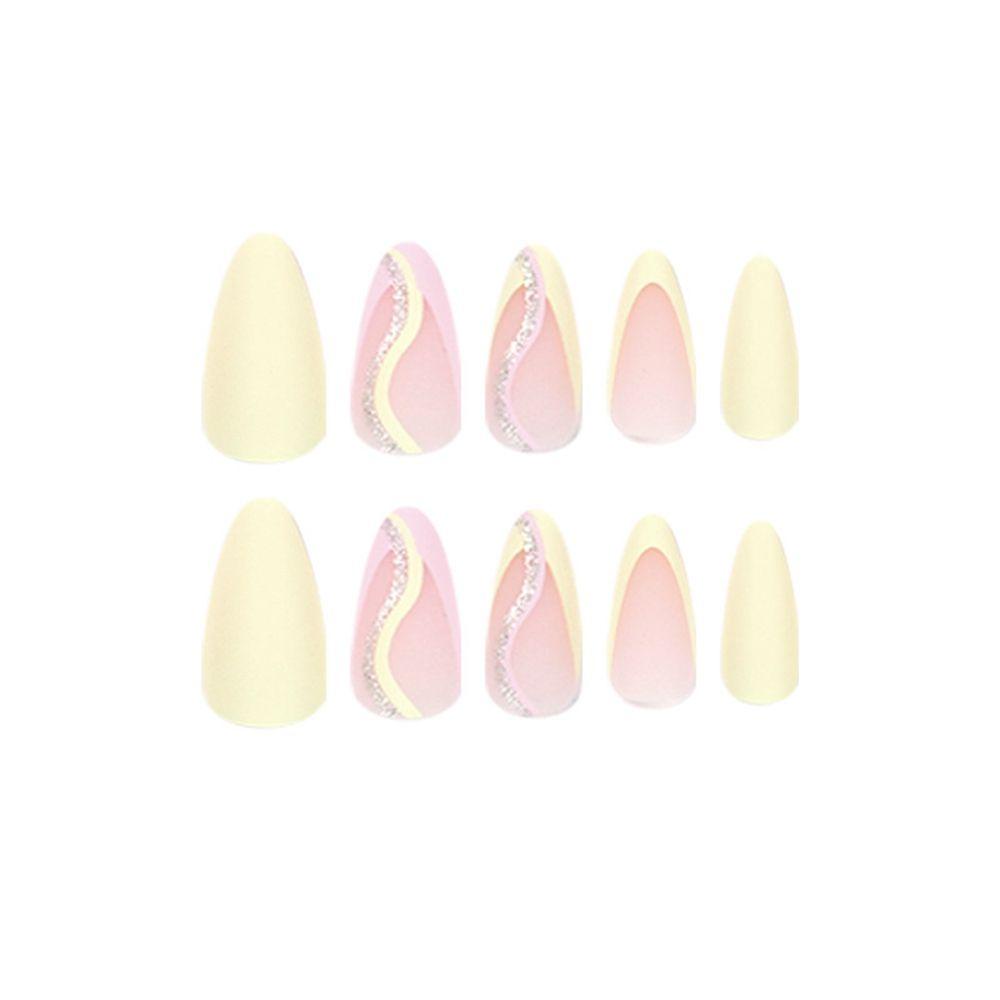 XIANTIN Hộp 24 Móng Tay Giả Trang Trí Hoa Đính Đá Xinh Xắn