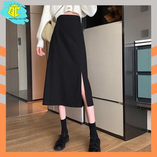 Chân váy nữ xẻ tà, chân váy xẻ tà qua gối công sở - 037