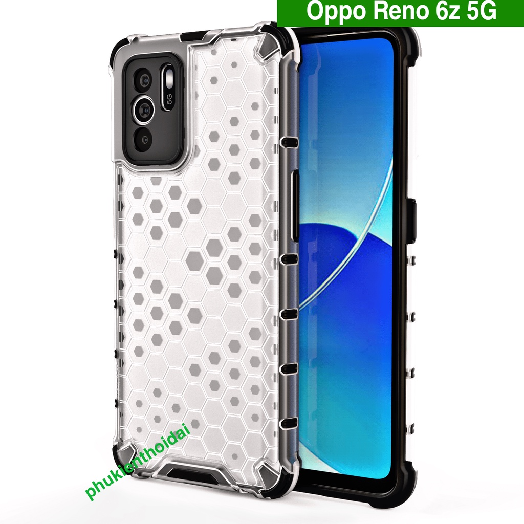 Ốp lưng Oppo Reno 2F / Reno 6Z 5G / Reno7 Z 5G chống sốc vân tổ Ong kiểu dáng UAG thời trang siêu bền