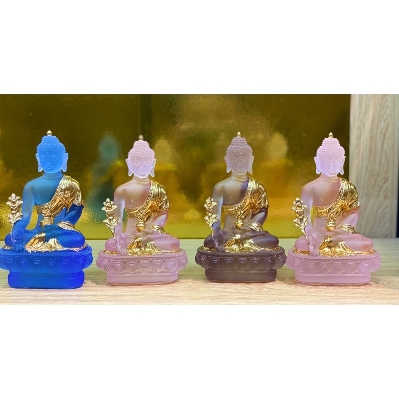 [PBMC]Tượng Dược sư lưu ly dát vàng 12.5cm (Pho)