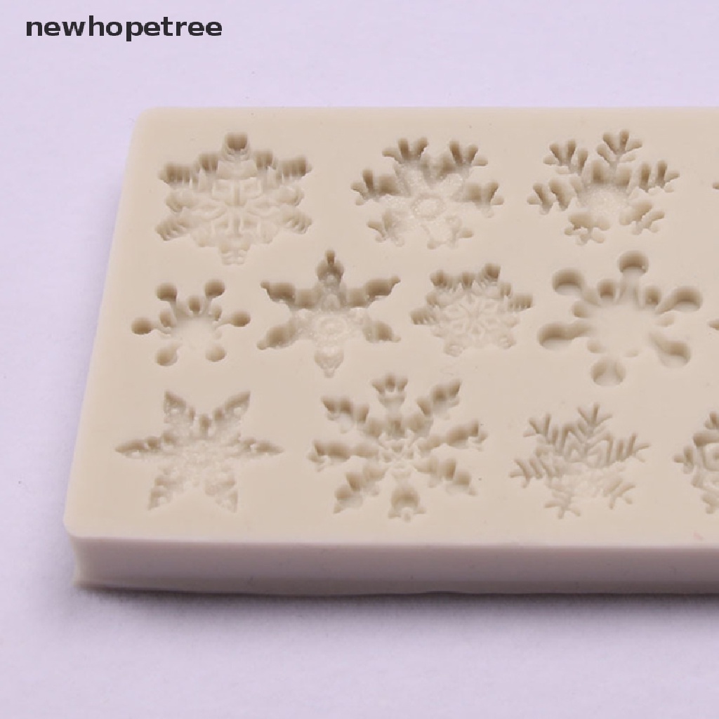 Khuôn Silicone Làm Bánh / Sô Cô La Hình Bông Tuyết Giáng Sinh