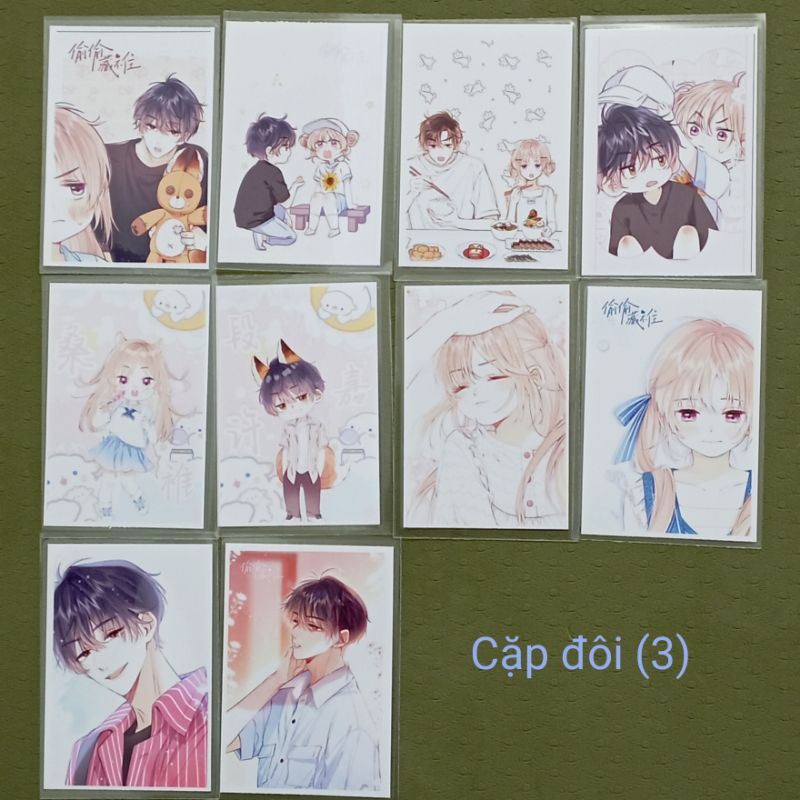 Hộp ảnh Postcard ngẫu nhiên Vụng trộm không thể giấu  siêu đẹp không phai màu cứng cáp. Ảnh thật