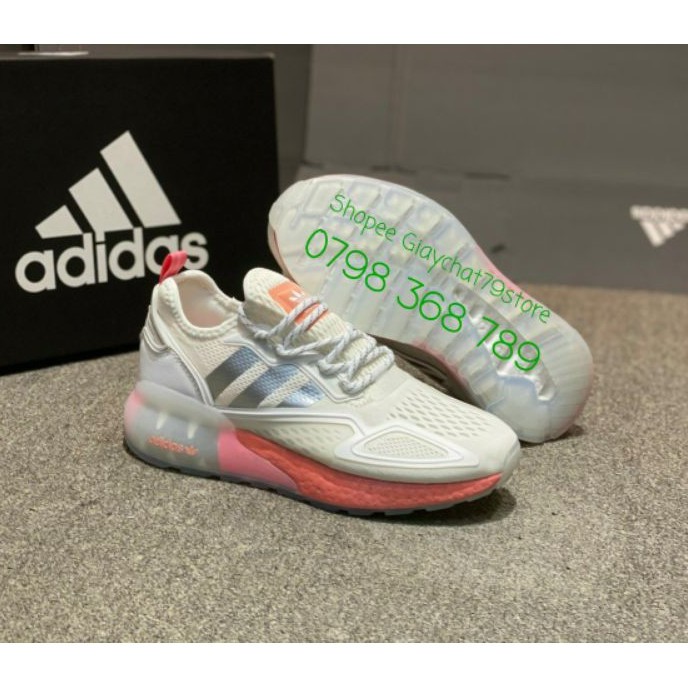 Giày Adidas ZX 2K Boost White/Oranger (20) Women [Authentic - Chính Hãng - FullBox]