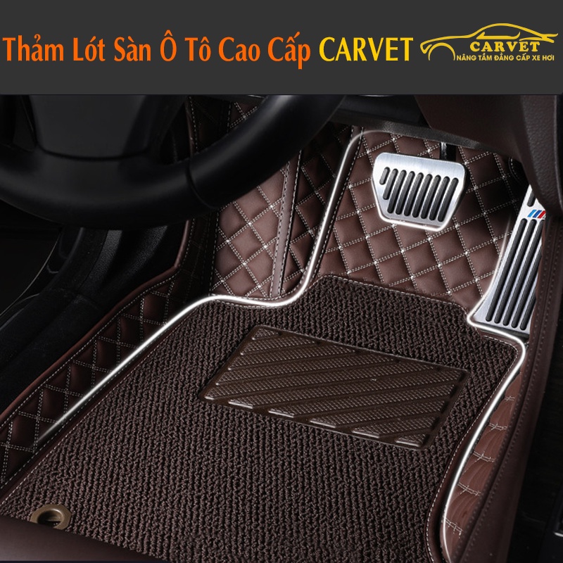 Thảm lót sàn ô tô 6D cho Hyundai Accent da PU ô vuông, thảm sàn xe hơi không mùi, chống xước