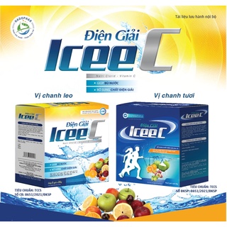 Hộp 5 Gói Oresol Pha Nước Uống Và Bù Chất Điện Giải Vị Chanh Tươi Và Chanh Leo, Mỗi Gói Pha 500Ml Nước (ICEE C - ICEEC)