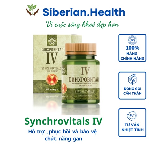 [Hỗ trợ gan]  Syn 4 - Thực phẩm bảo vệ sức khỏe Synchrovitals IV siberian- Siberian Wellness – 60 viên – Date T2/2023