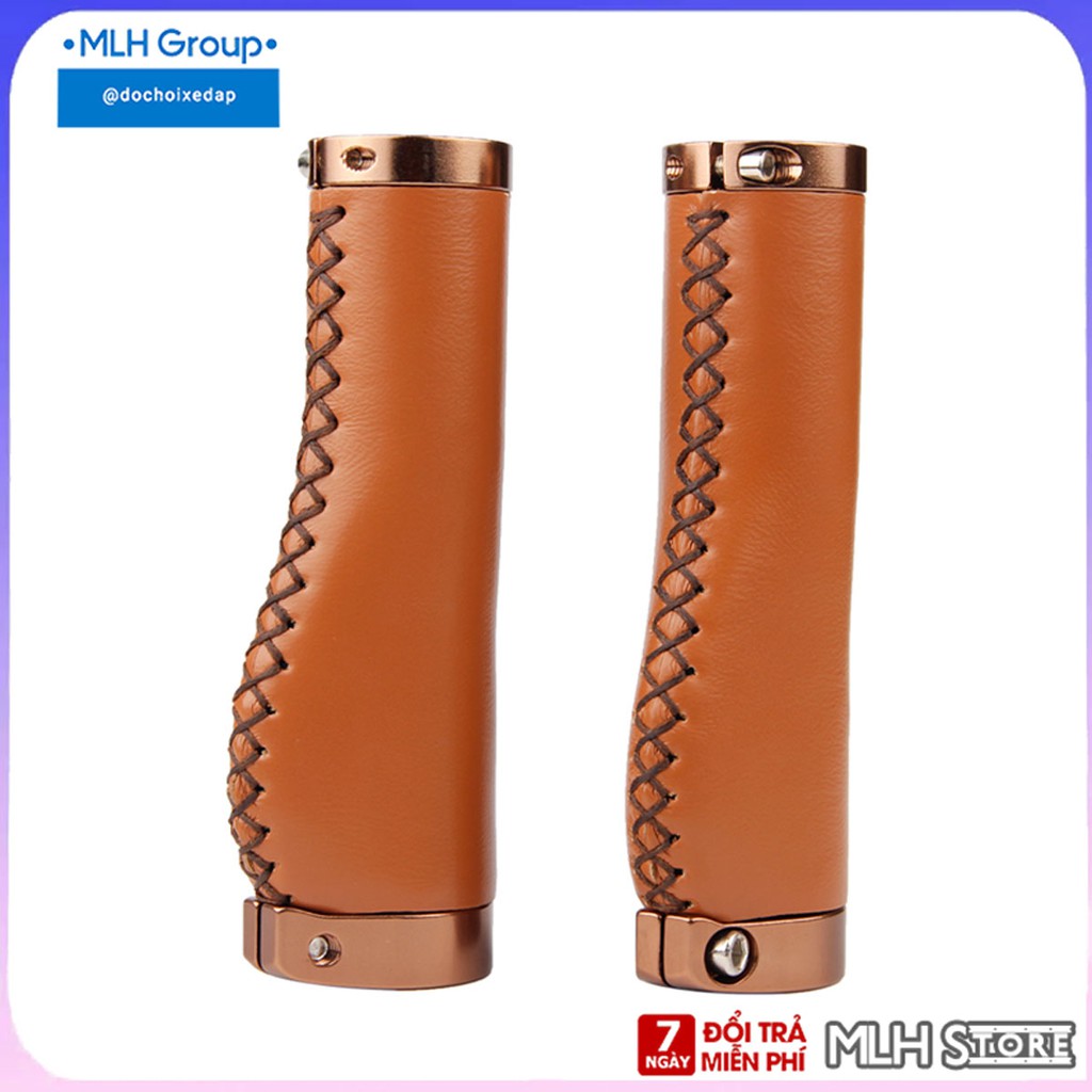 Tay Cầm Xe Đạp Tay Nắm Ghi Đông Chất Liệu Da PU Mềm Mại Thoải Mái Chống Trơn Trượt Chống Sốc MLH