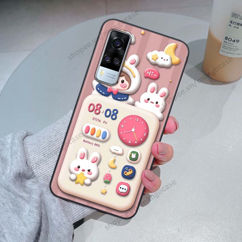 Ốp lưng Vivo Y51 2020 hình gấu, thỏ, đồng hồ cute dễ thương