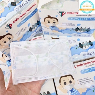 (Hộp 50 cái) Khẩu trang y tế Trẻ em Thịnh Phát (4 Lớp, Hàng chính hãng)