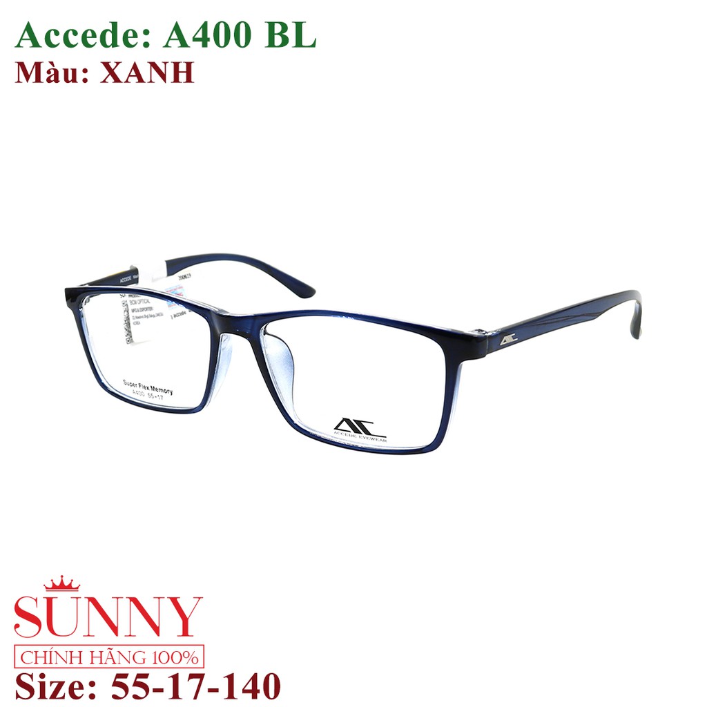 A400 - gọng kính nam nữ Accede chính hãng bảo hành toàn quốc