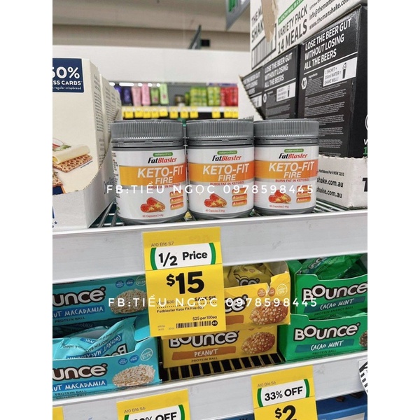 Viên uống đốt mỡ Keto Fit Fire Úc 60 viên
