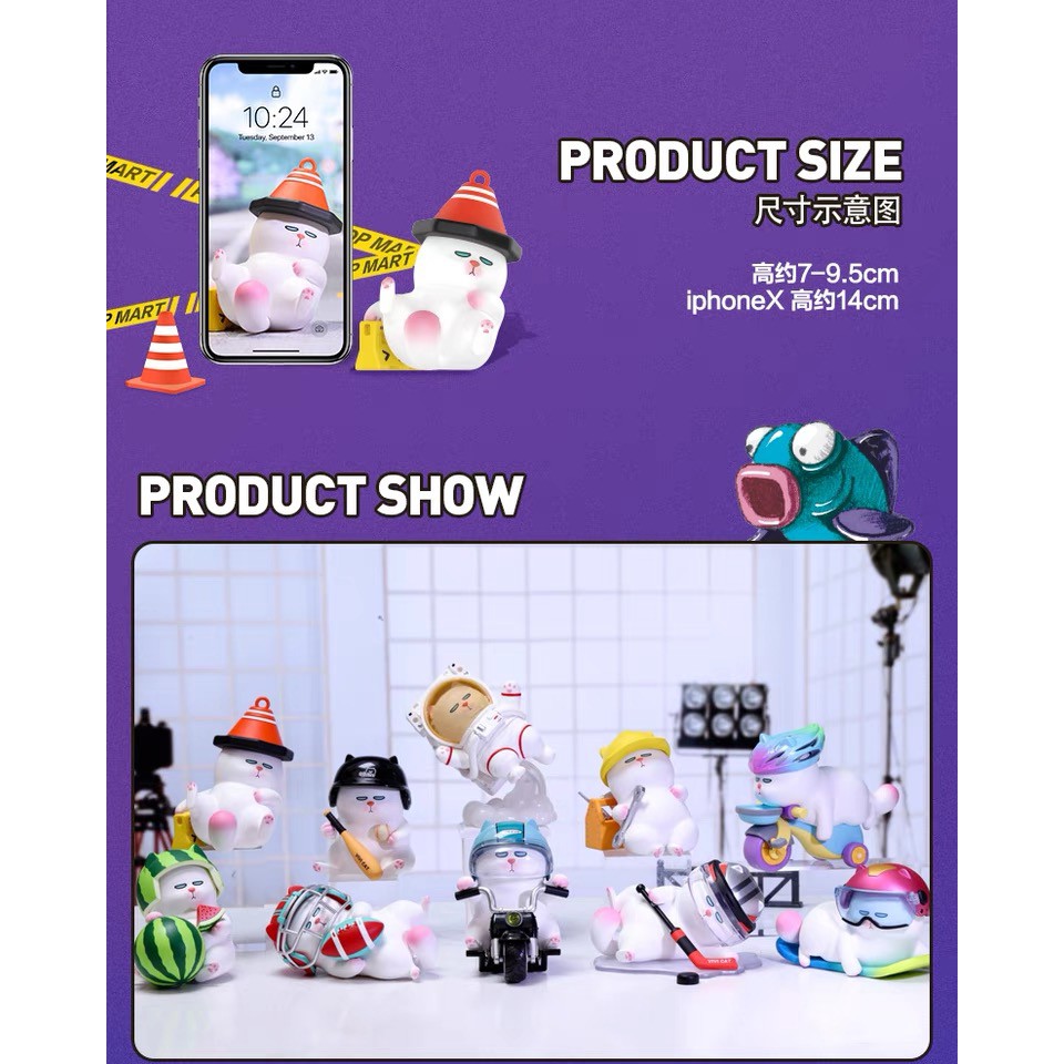 Búp Bê Popmart Đội Mũ Bảo Hiểm Dễ Thương Có Sẵn)