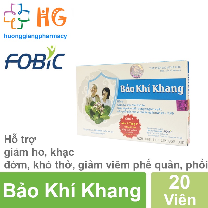 Bảo Khí Khang ✅ Hàng Chính Hãng 100% - Hỗ trợ giảm ho, khạc đờm, khó thở, giảm tái phát hen xuyễn, viêm phế quản