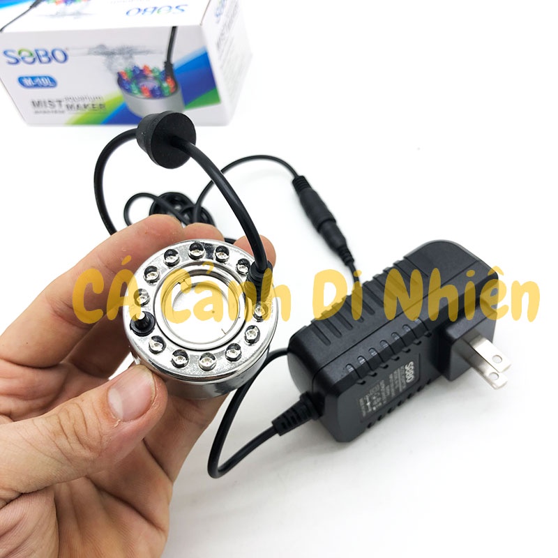 Máy tạo khói ẩm 1 đầu SOBO M-10L cho hòn non bộ, hồ cá bán cạn + Nguồn
