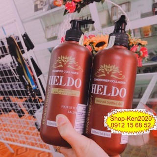 Cặp dầu gội & xả Heldo 500ml x2