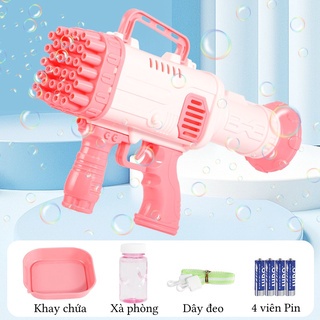 Súng Bắn Bong Bóng Xà Phòng 32 Nòng Máy Thổi Bong Bóng Nước Tự Động-Súng Bong Bóng Đồ Chơi Trẻ Em Cho Bé Trai Gái